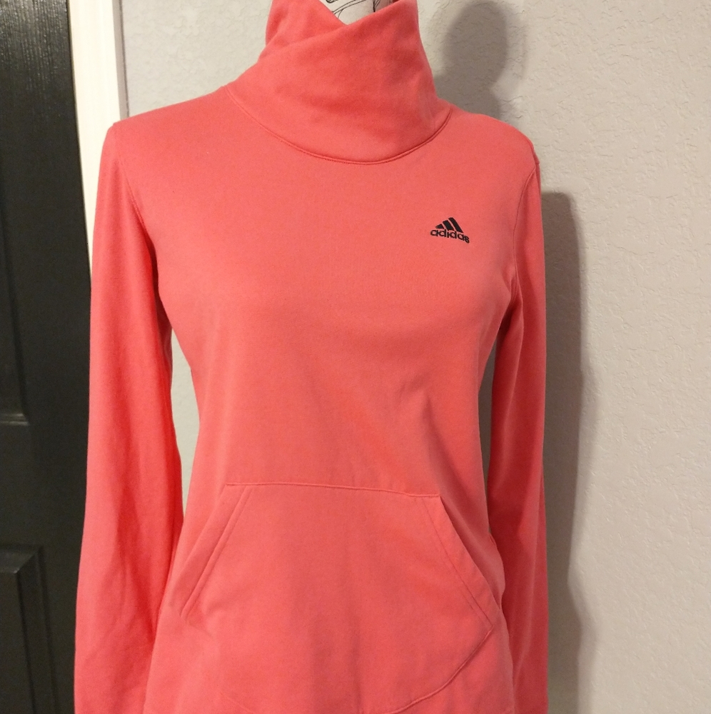 Pink adidas pullover athletic wear